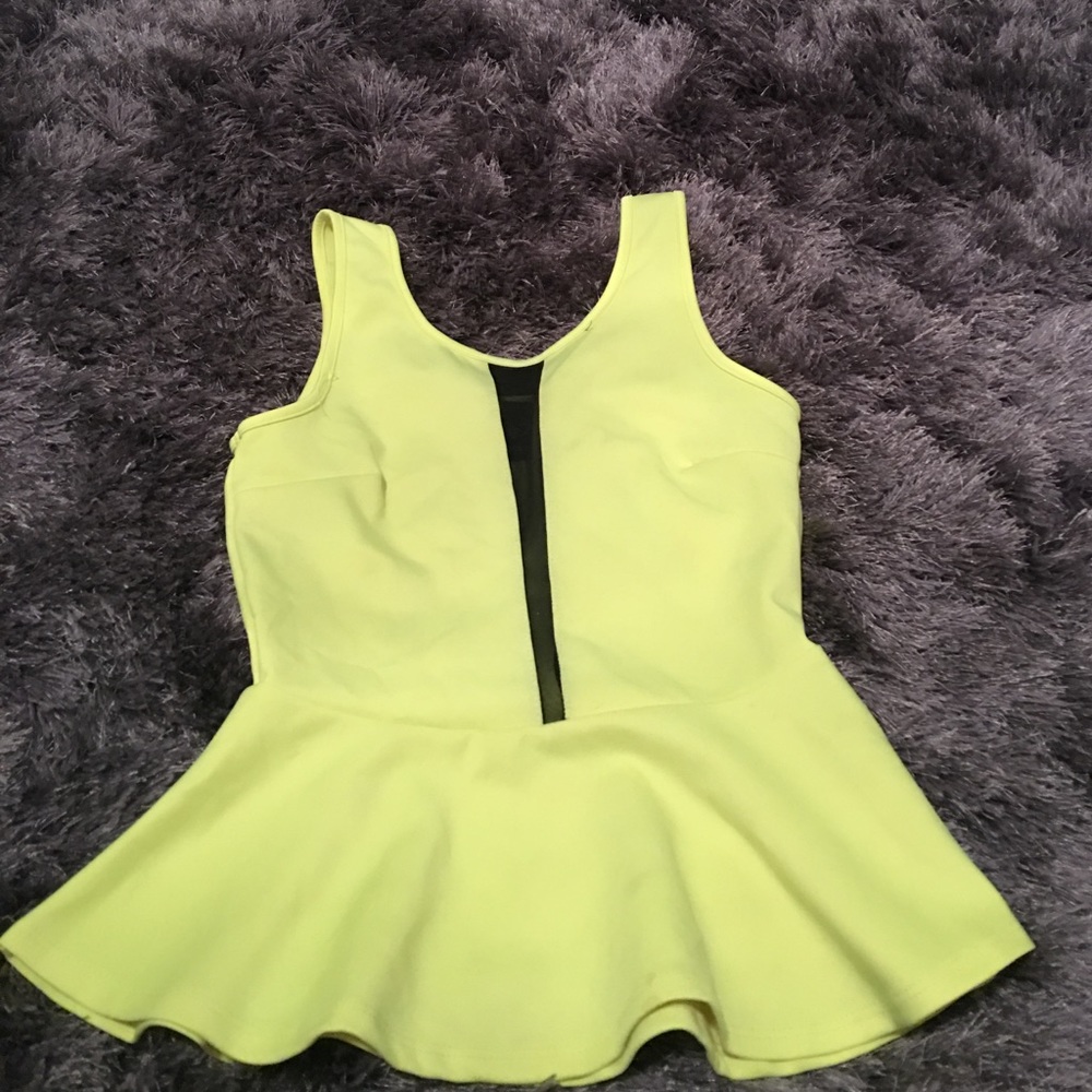 Lime green top