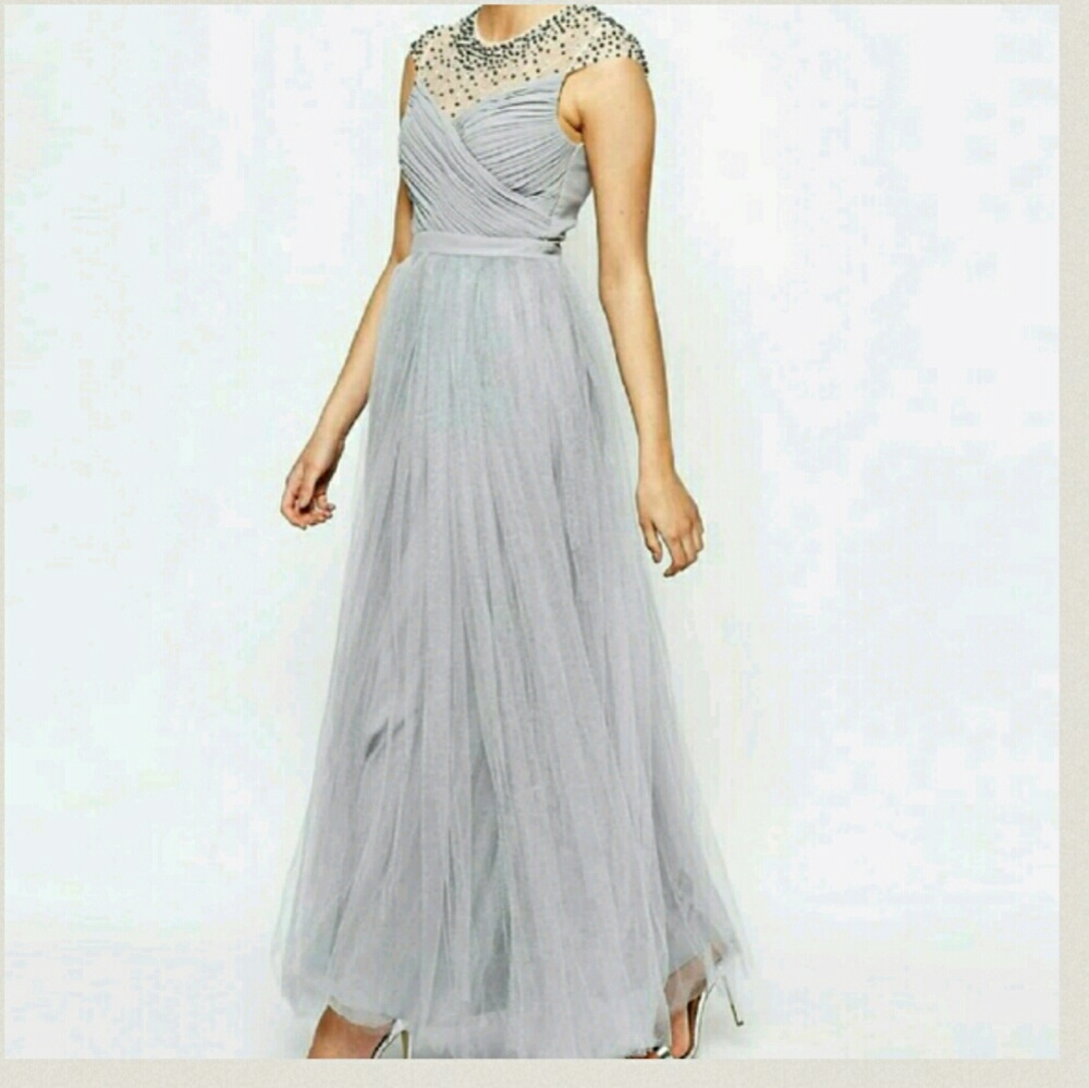 Gray bridesmaid dress