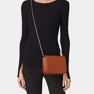 All Saints Arc cross body in sienna brown