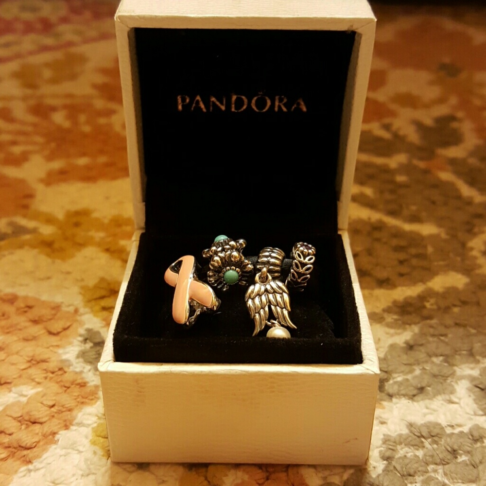SOLD Pandora Charms (4 piece) New, Never Worn