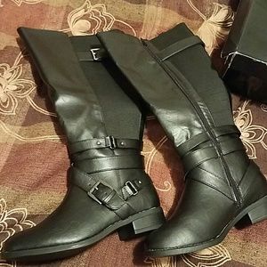 TORRID Multi Buckle Strap Gore Tall Boots