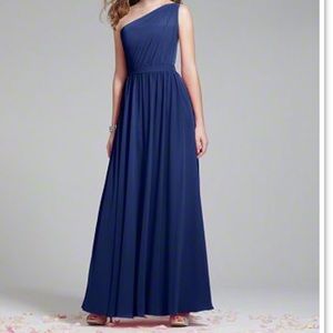 Alfred Angelo bridesmaid Navy Blue Chiffon Dress