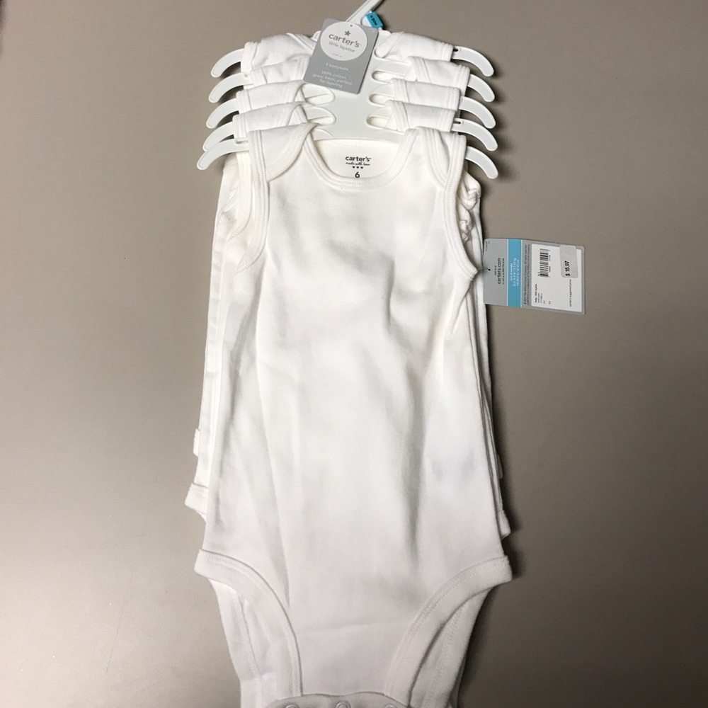 NWT Carters size 6 months sleeveless bodysuits