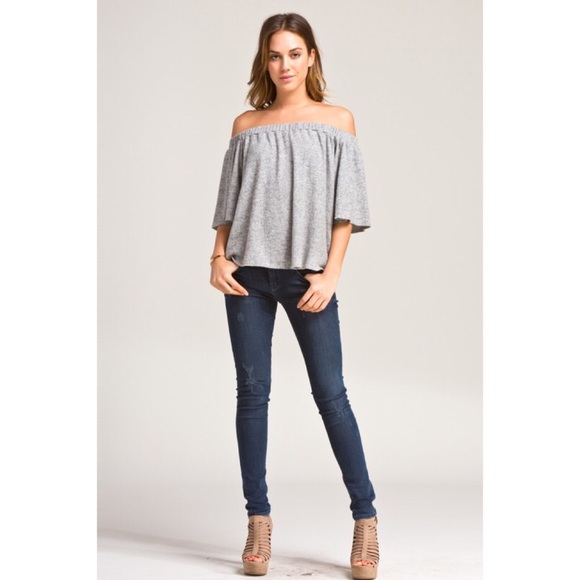LAST ONE!! Super Soft Off the Shoulder Top - Picture 2 of 4