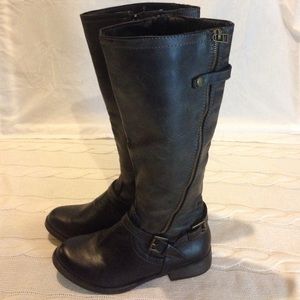 Mossimo Supply co Black zipper Moto Boots 8