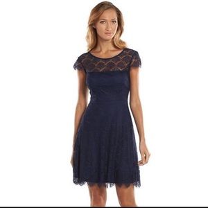 CLOSET CLEAR OUT🙃🙃 navy lace fit and flair dress
