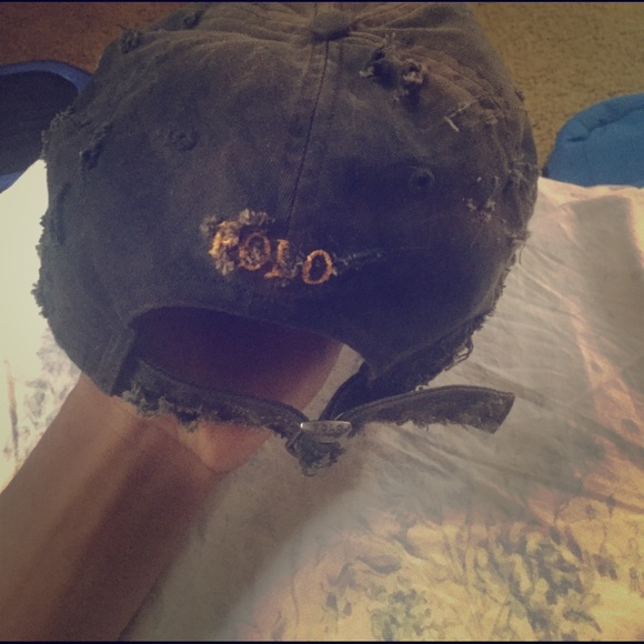 Polo hat, custom made, Olive green & tan - Picture 2 of 3