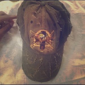 Polo hat, custom made, Olive green & tan