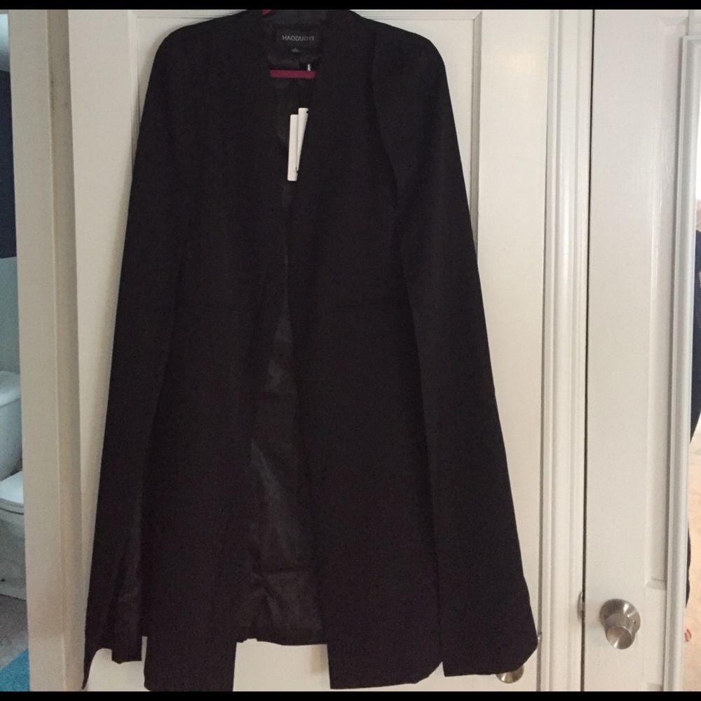 Cape Blazer Long Black