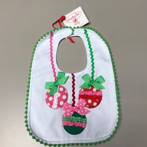 NWT mud pie ornament pique bib