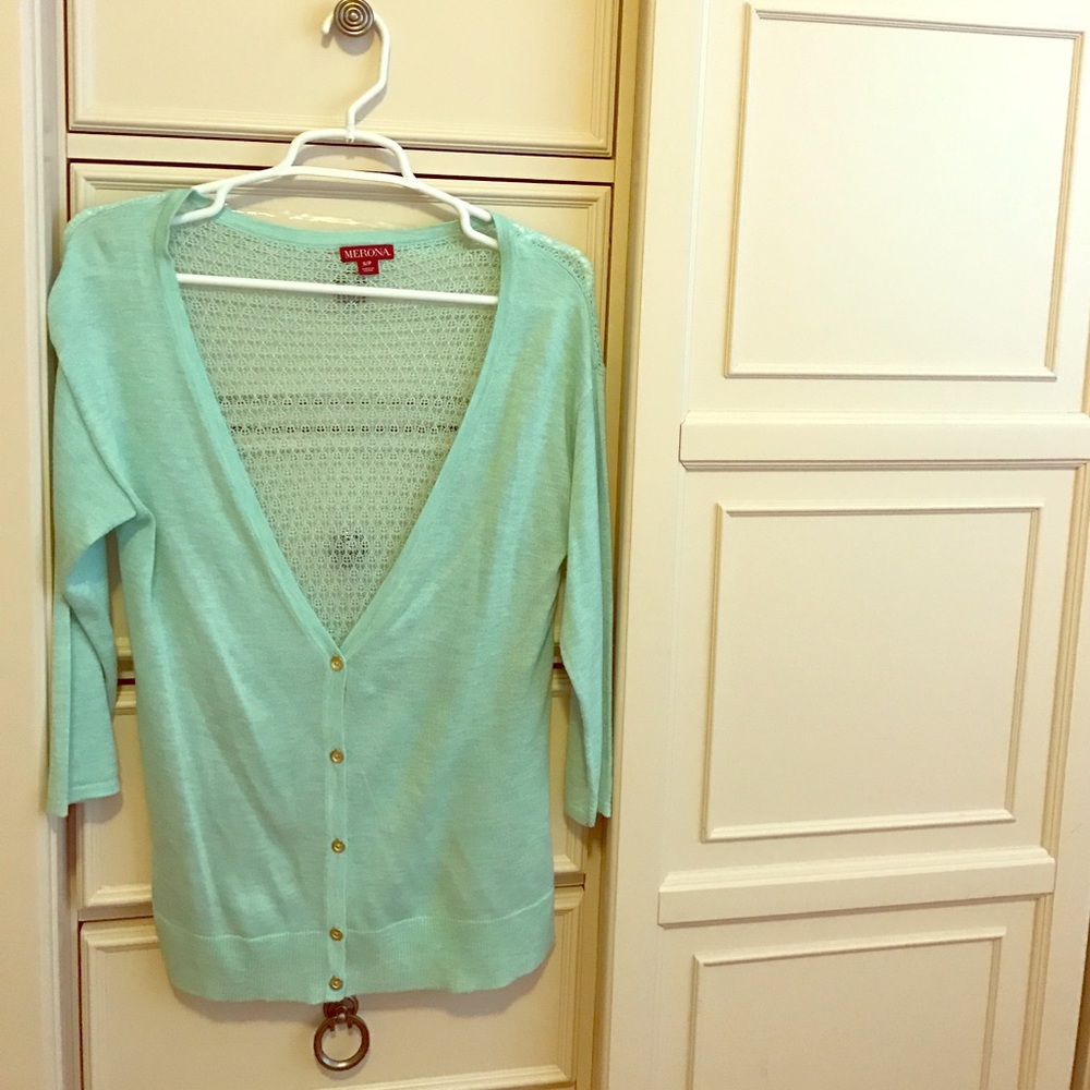 Open knit sweater