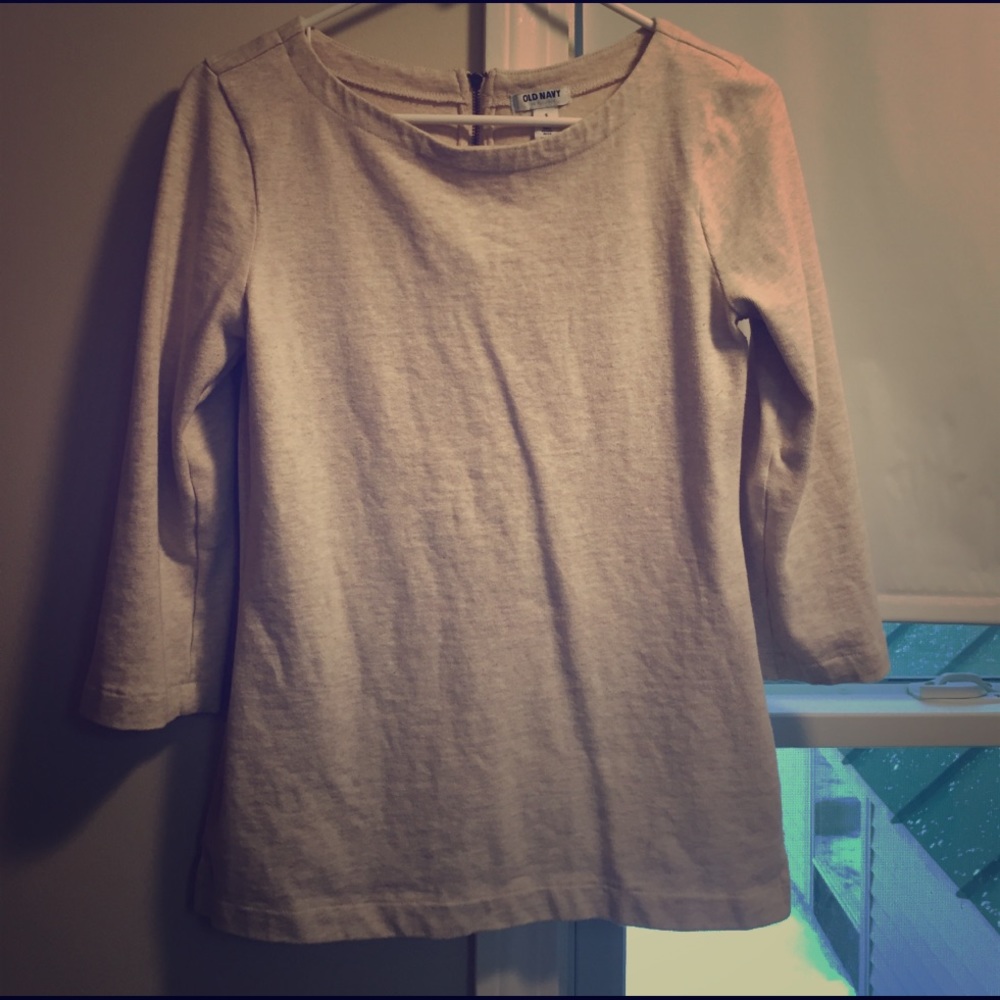 Old Navy - 3/4 sleeve - tan - size small tall