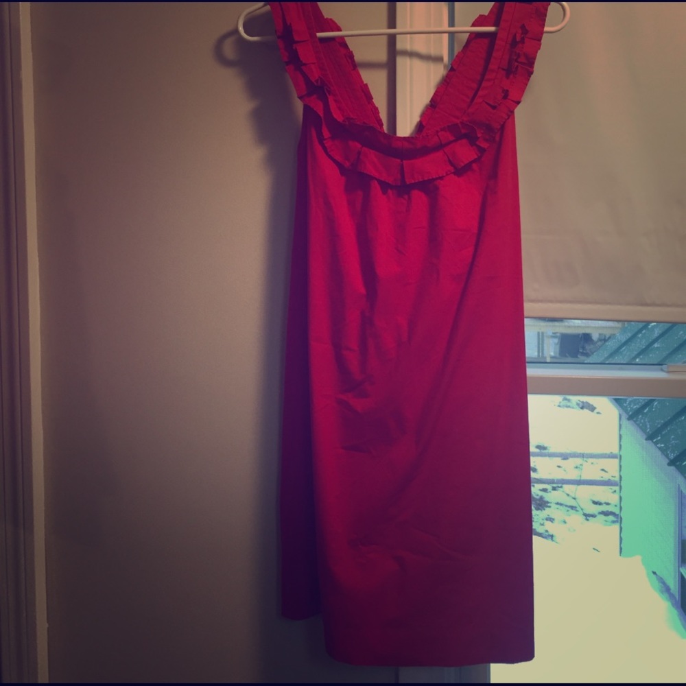 fei tunic/dress - coral/red - size 4