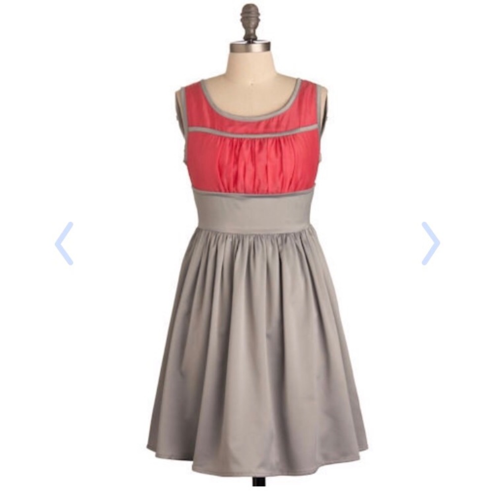 Modcloth Ryu Brand Pink & Grey Dress Size M