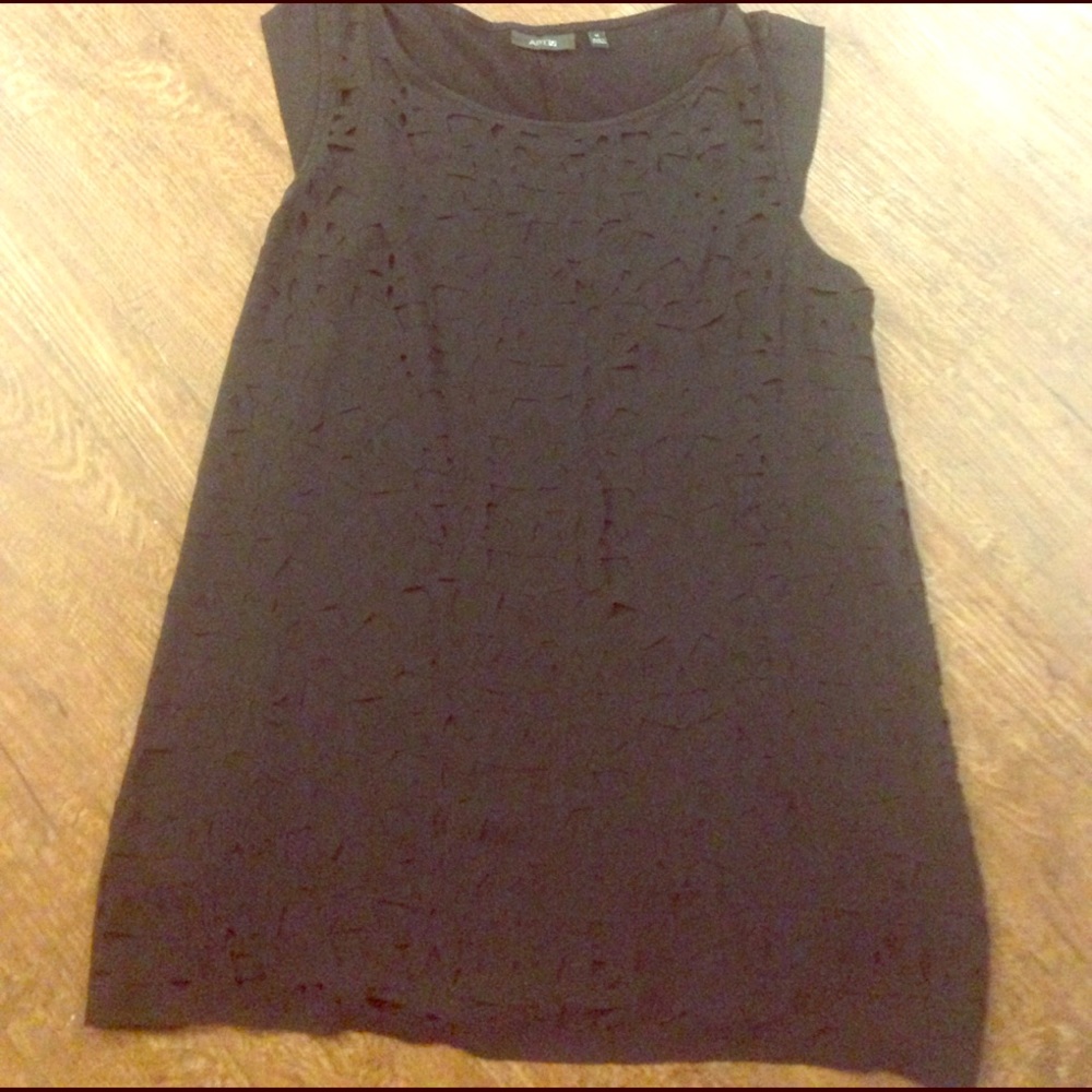Basic black business casual blouse.