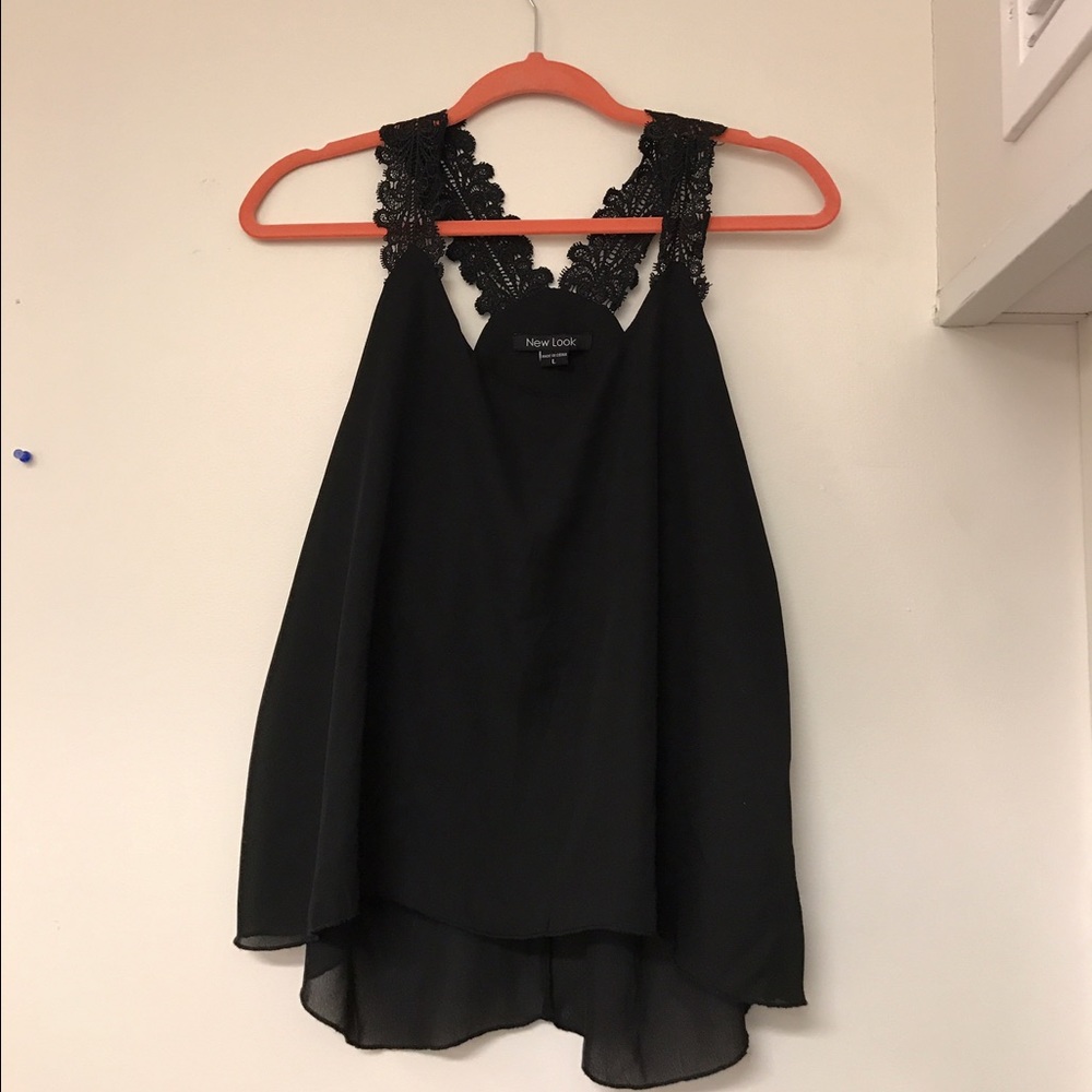 Black Flowy Tank Top