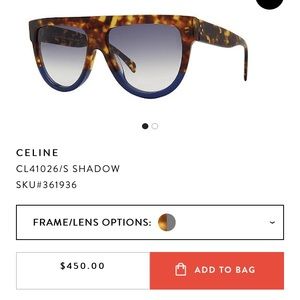 Celine Shadow Sunglasses