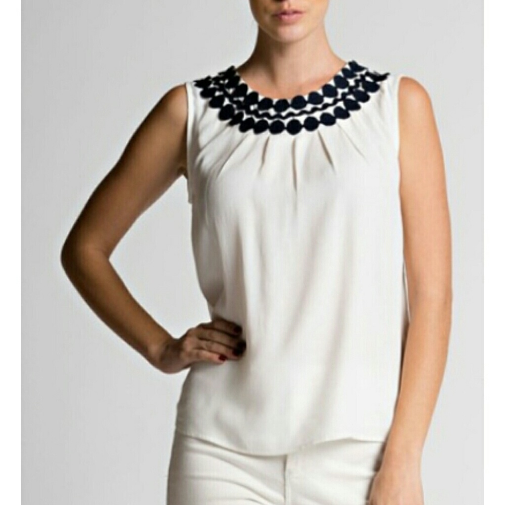 White Top with Neck Detail