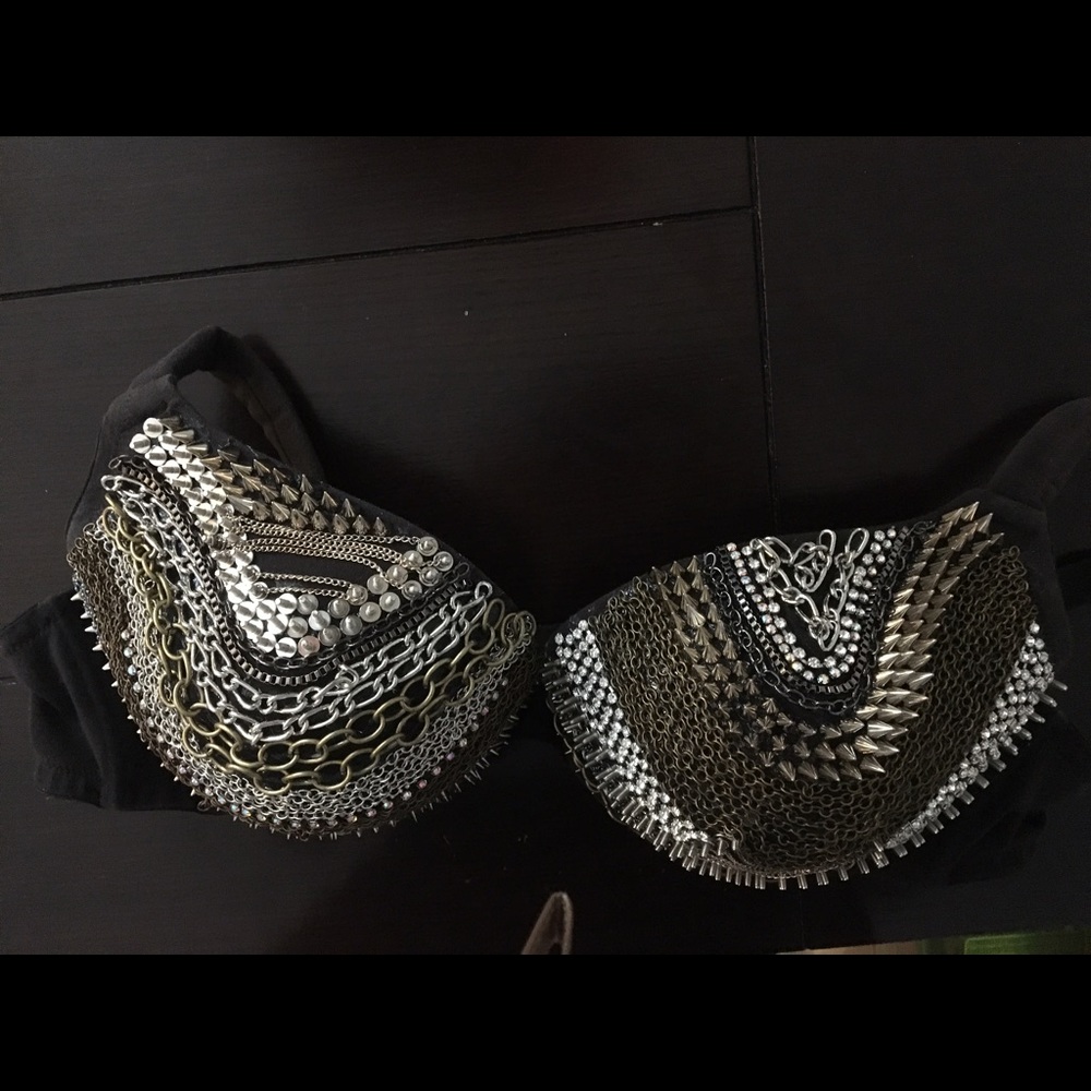 Custom made embellished bras