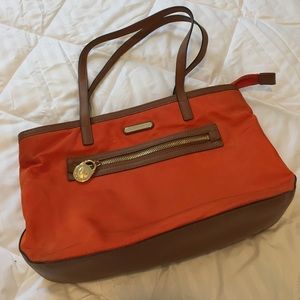Authentic Michael Kors Kempton Nylon Tote (Orange)