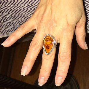 Real Amber in Sterling Silver