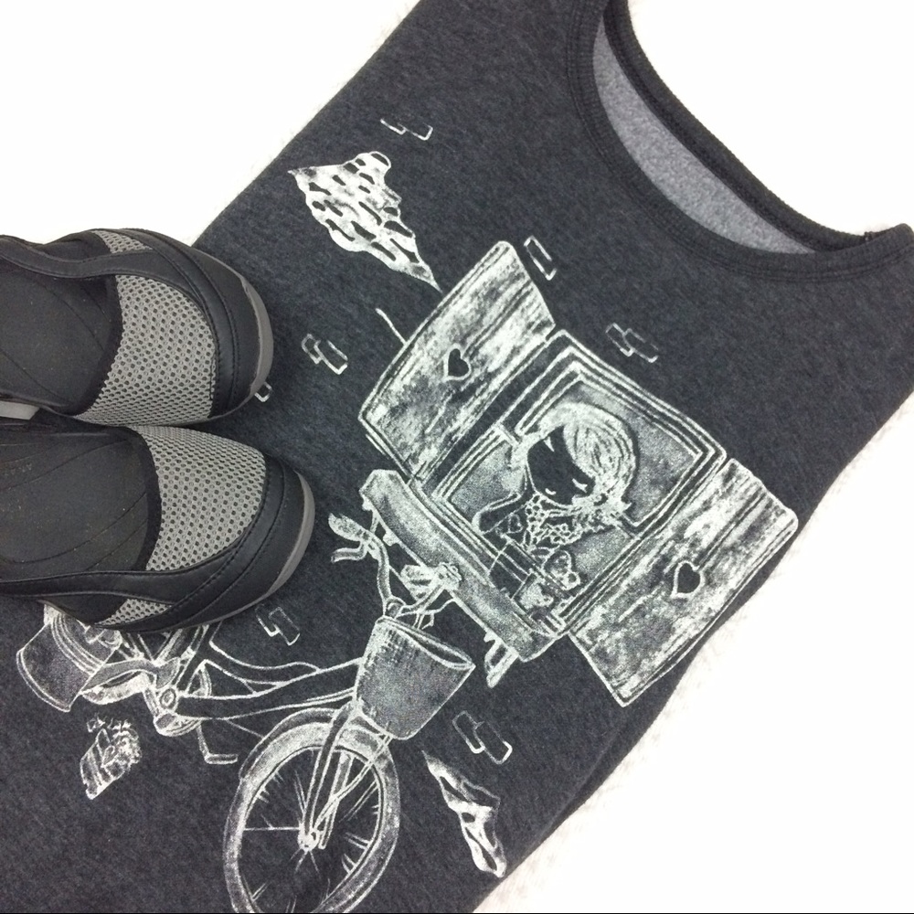 Grey Bicycle Girl Daydream Soft Light Sweat Shirt