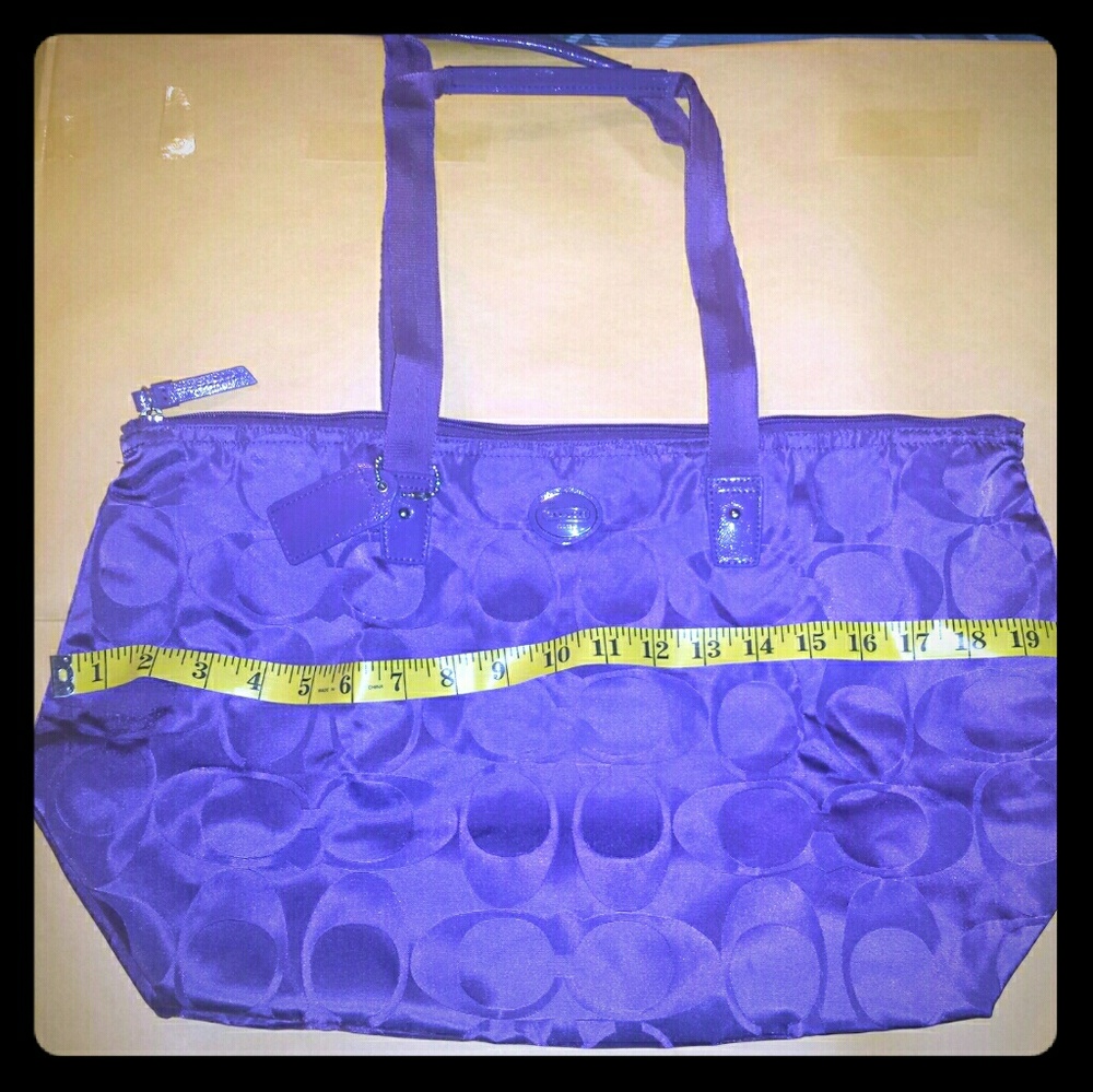 Coach Nylon Weekender F77321 Purple Tote Only.