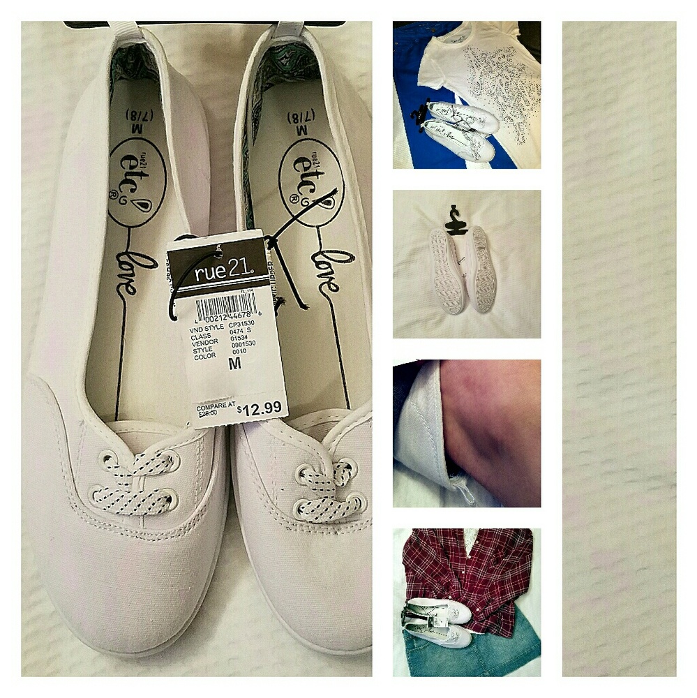 NWT Rue 21 Canvas Shoes Sz M (7/8)