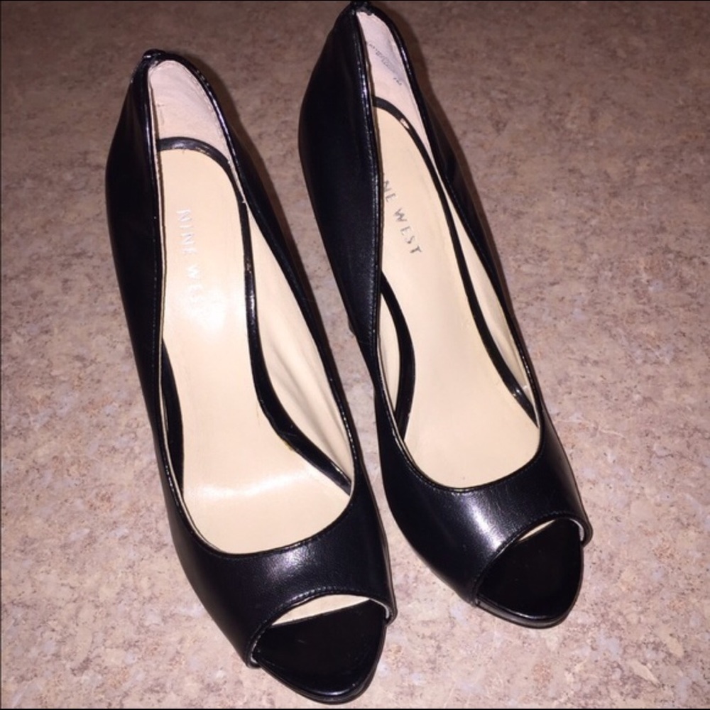 Nine West open toe pumps