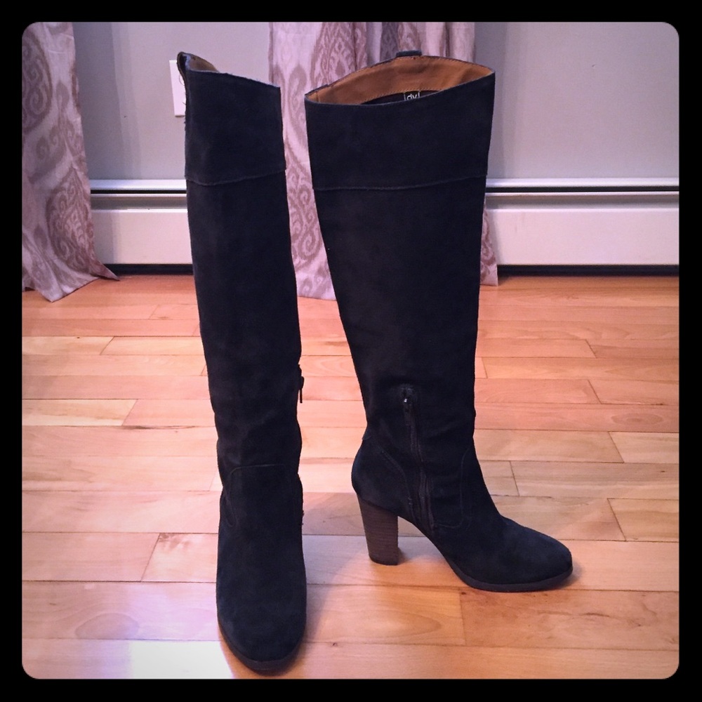 Dolce Vita charcoal suede knee boots