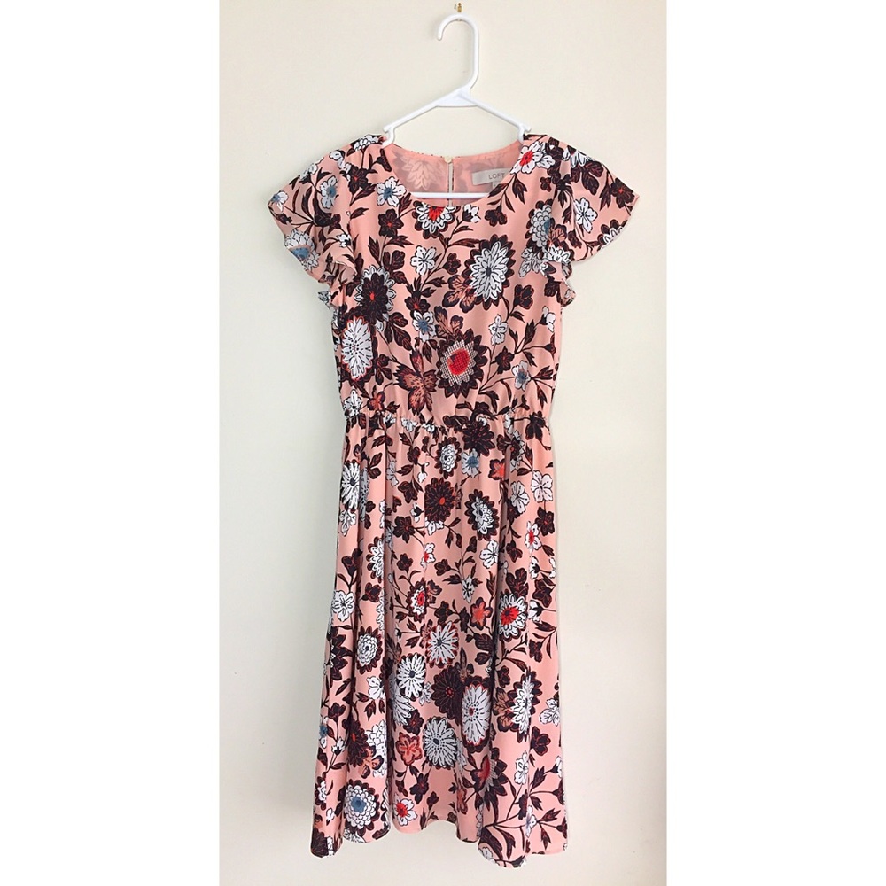 Flowy Floral A-Line Midi Dress