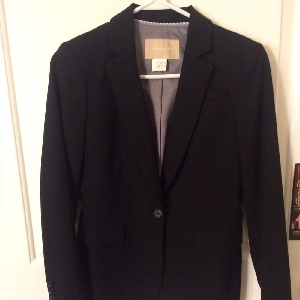 Banana Republic Dark Navy Professional Blazer - 0P
