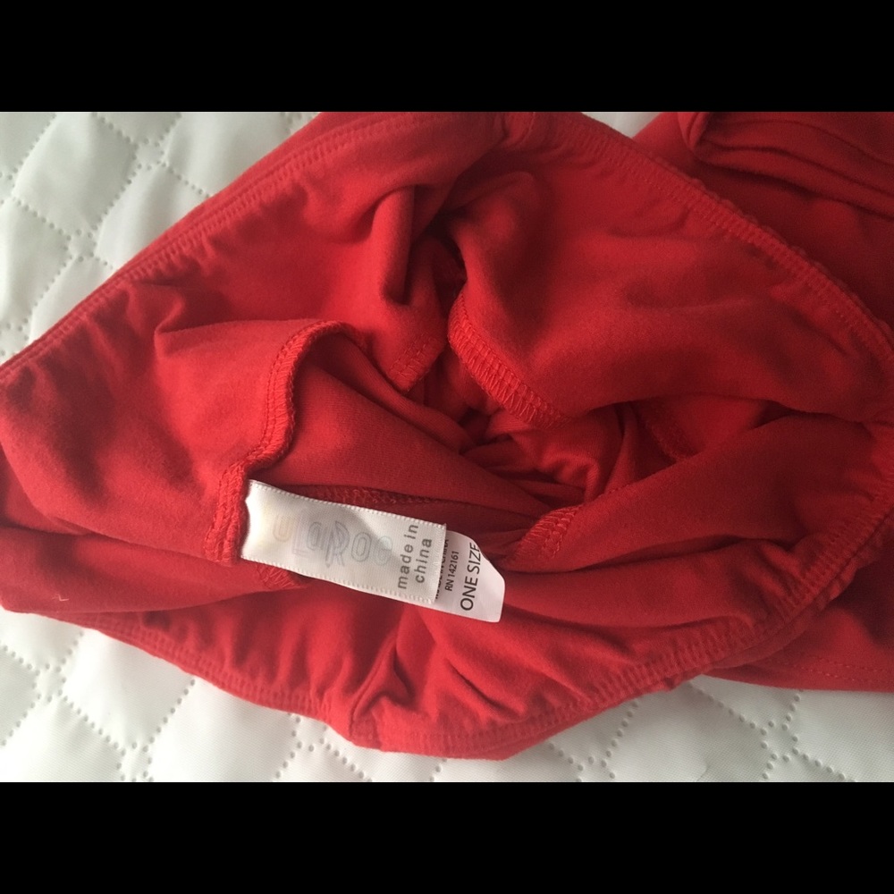 OS Lularoe leggings:Red - Picture 2 of 3