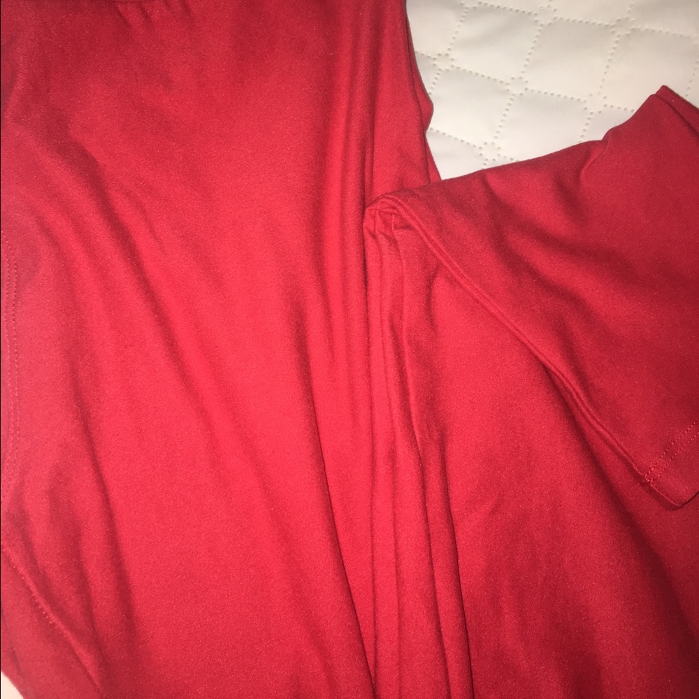 OS Lularoe leggings:Red - Picture 3 of 3