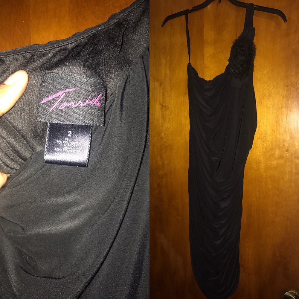 Torrid 1 strap black dress