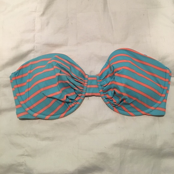 Blue and coral J. Crew bikini top - Picture 1 of 1