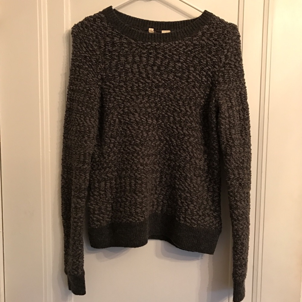 MOTH Anthropology Charcoal Pullover Sweater Small