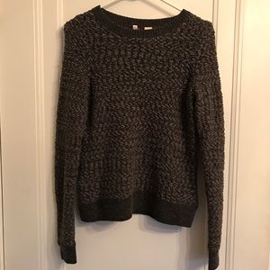 MOTH Anthropology Charcoal Pullover Sweater Small