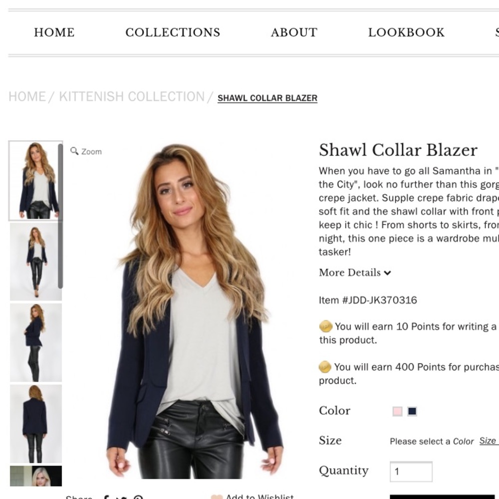 ISO Navy blazer size L
