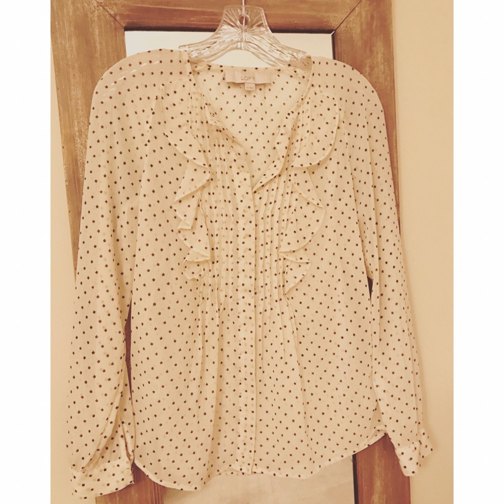 Loft cream blouse