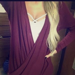 Charlotte Russe Maroon open top