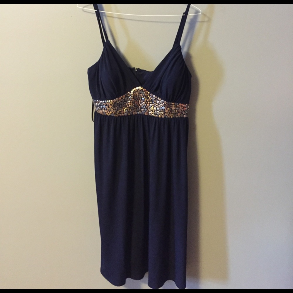 AGB strappy plunge dress.