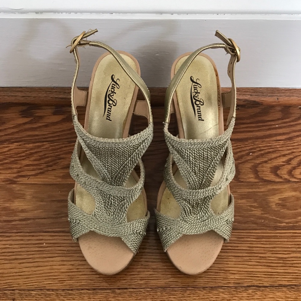 Lucky Brand Metallic Wedges
