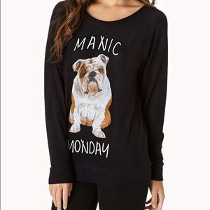 Manic Monday, Black Long Sleeve Sweater