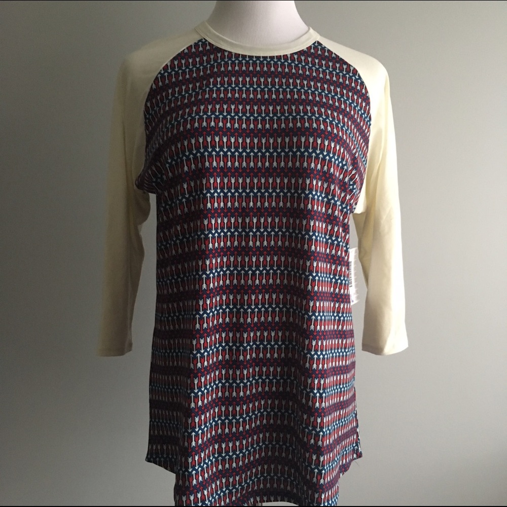 NWT 4th of July Arrows LuLaRoe Randy Top in Large