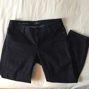 Dark denim Loft modern crop