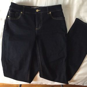 Barely worn Chico So Slimming dark straight leg