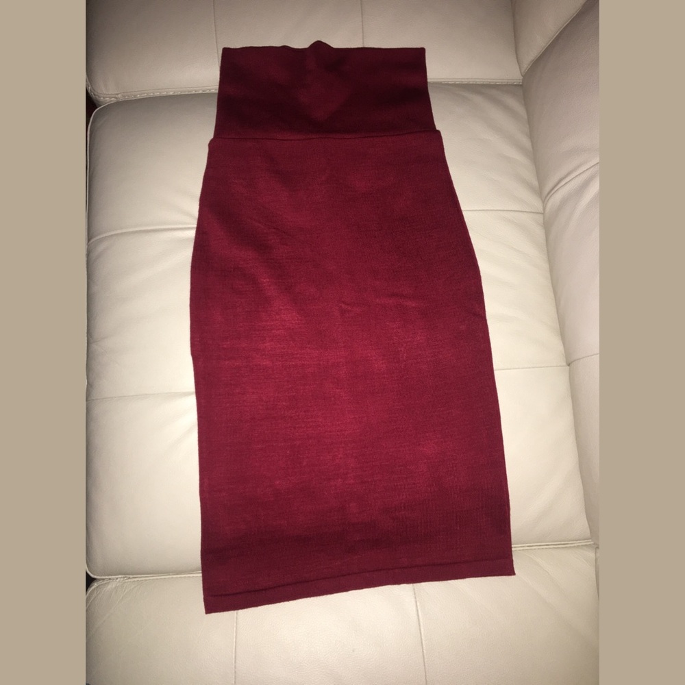 Burgundy Pencil Skirt