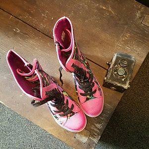 Justice tall high top shoes