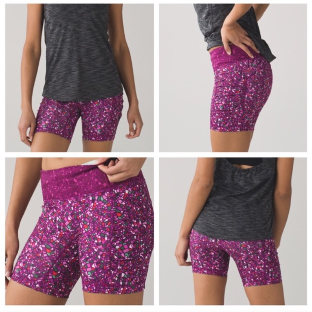Lululemon Speed Track Paradise Camp Mosaic Shorts